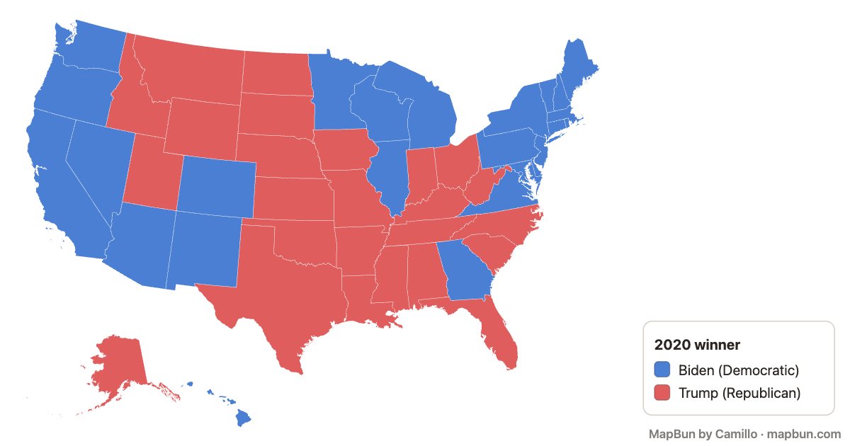 2020 US presidential election by state