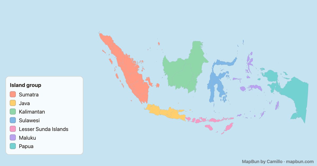 Indonesia’s main island groups