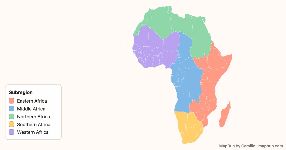Africa by UN subregion