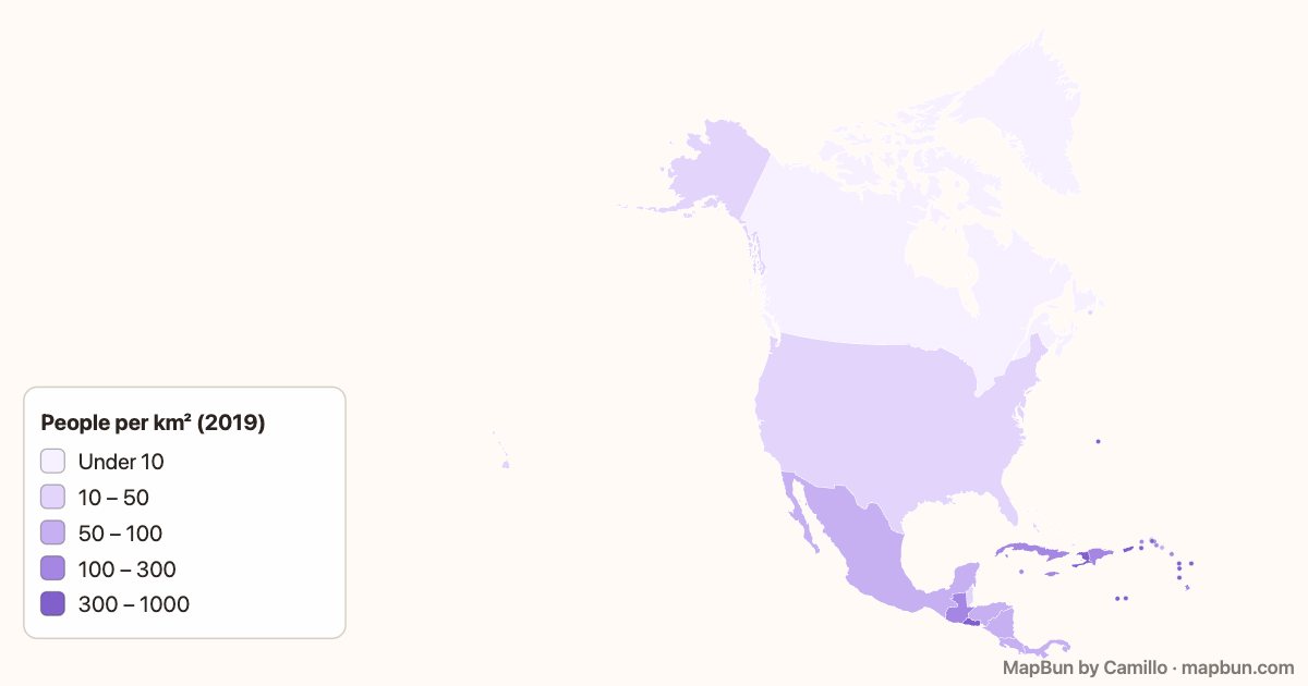 North America: population density