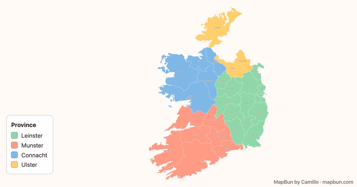 The four provinces of Ireland