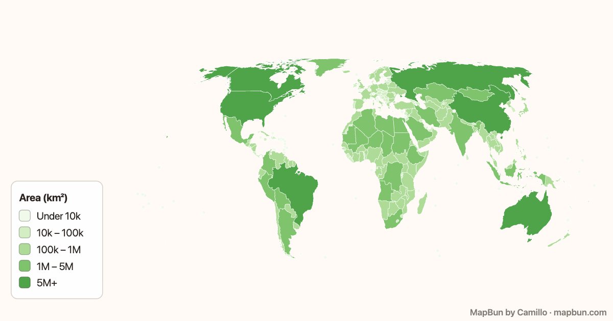 Countries by land area