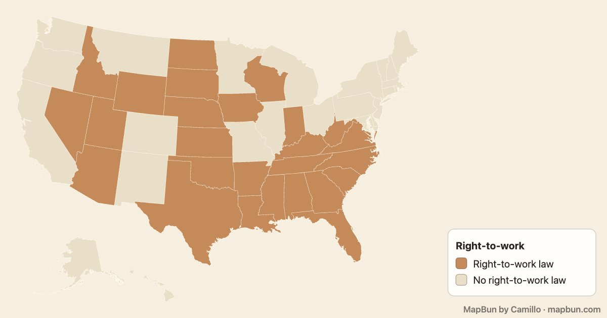 Right-to-work states