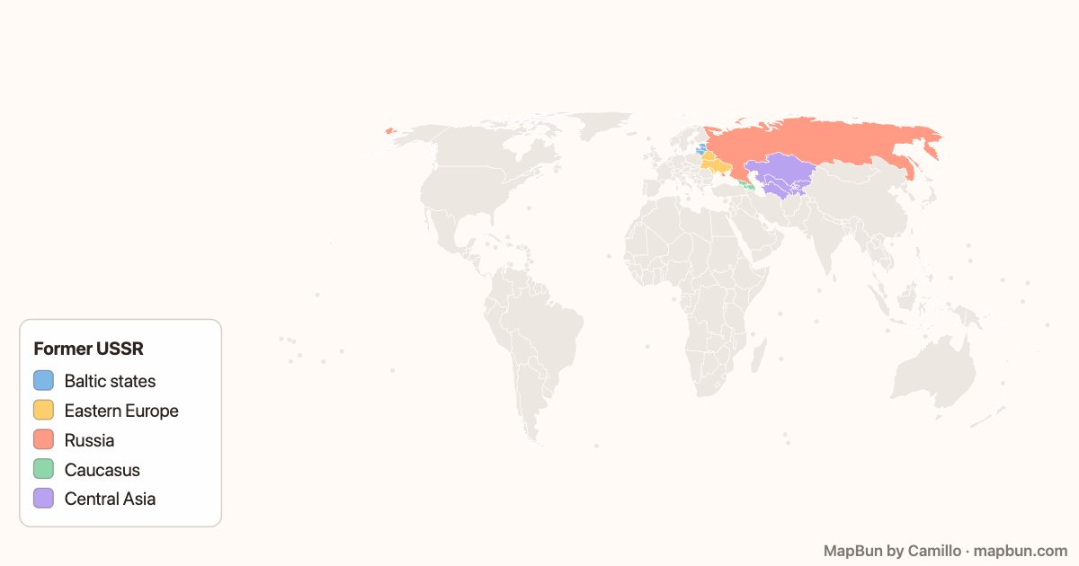 The 15 former Soviet republics