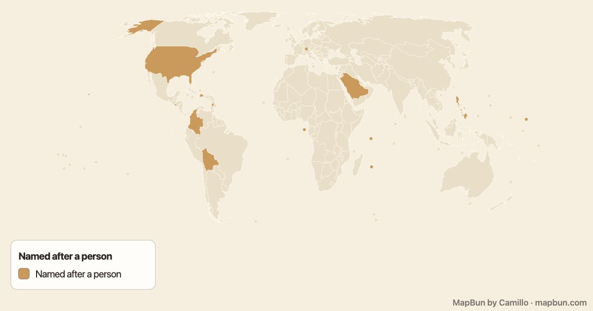Countries named after people