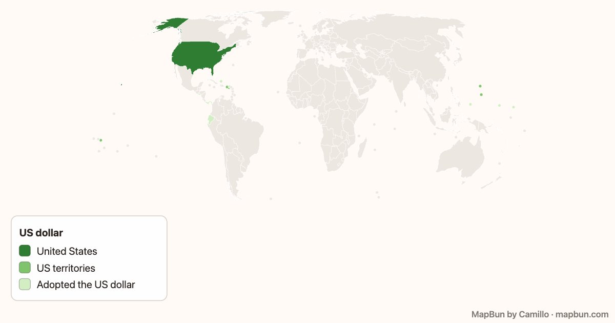 Where the US dollar is the official currency