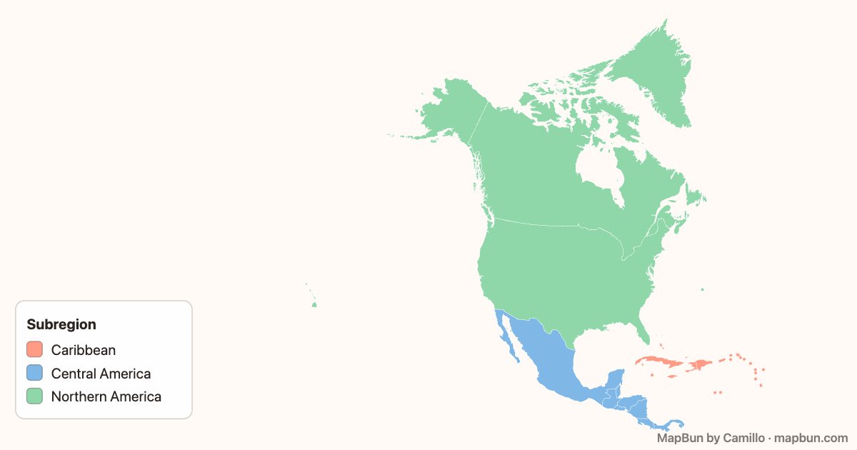 North America by UN subregion