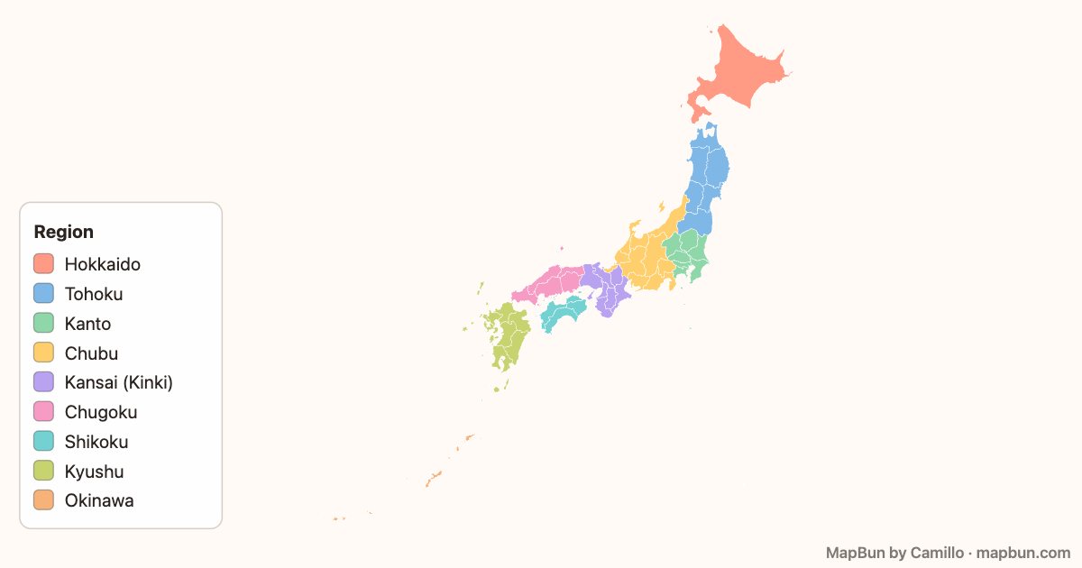 Regions of Japan