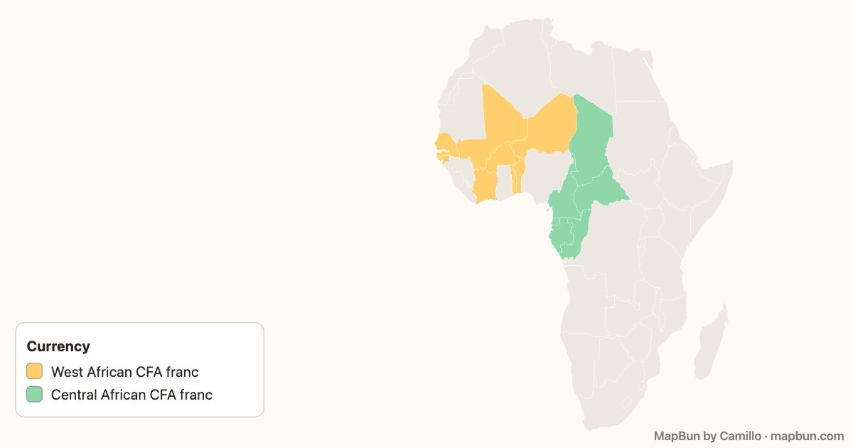 The CFA franc zones
