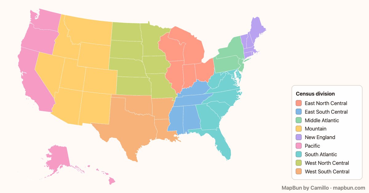 US Census divisions