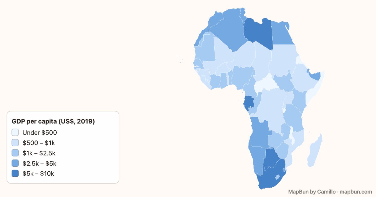 Africa: GDP per capita