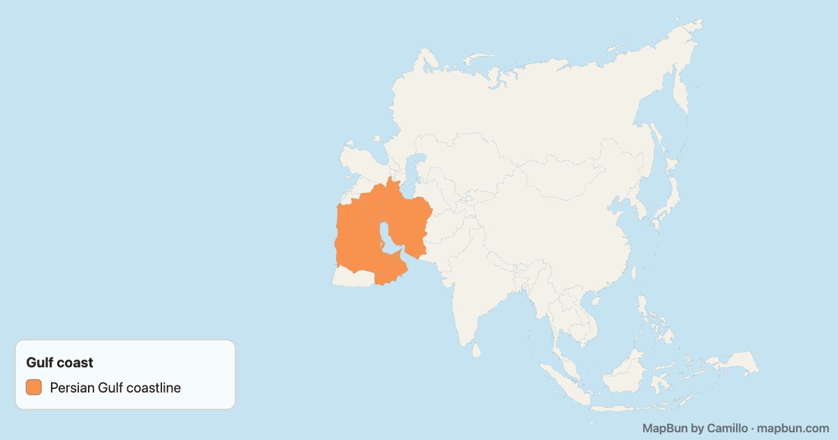 Countries on the Persian Gulf