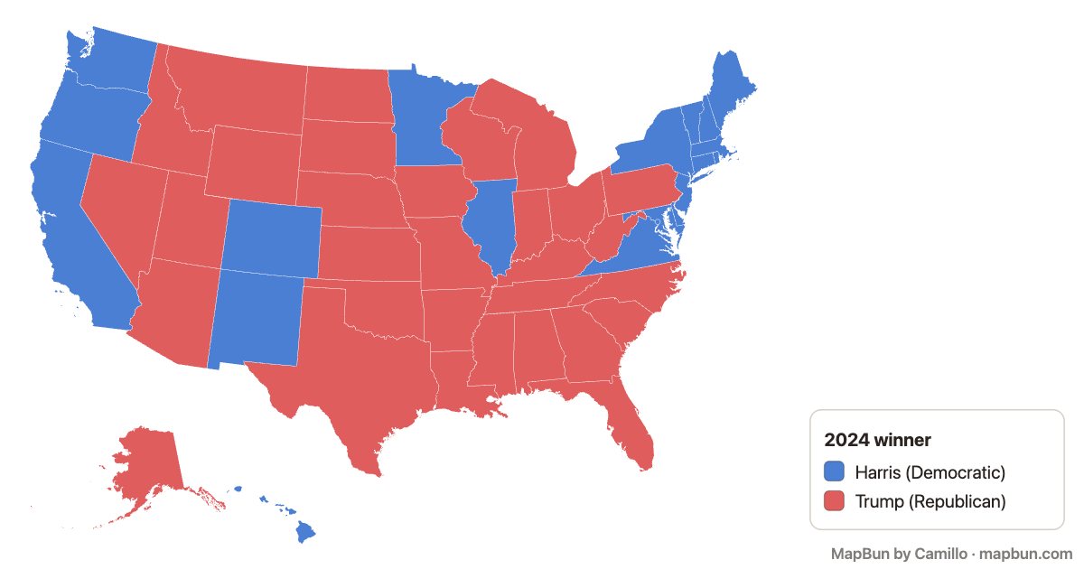 2024 US presidential election by state