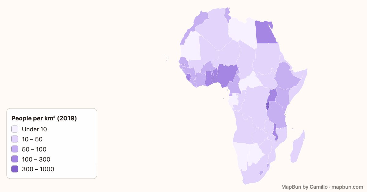 Africa: population density