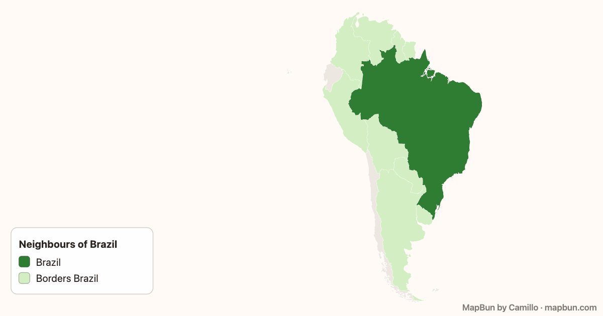 Countries bordering Brazil