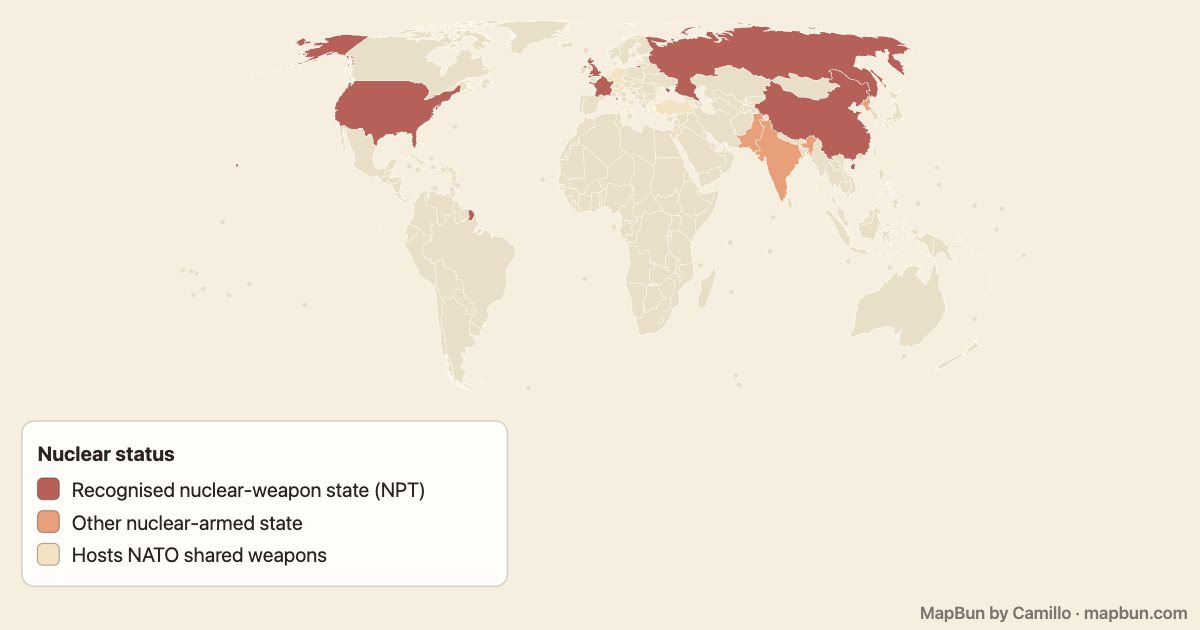 Nuclear weapons around the world