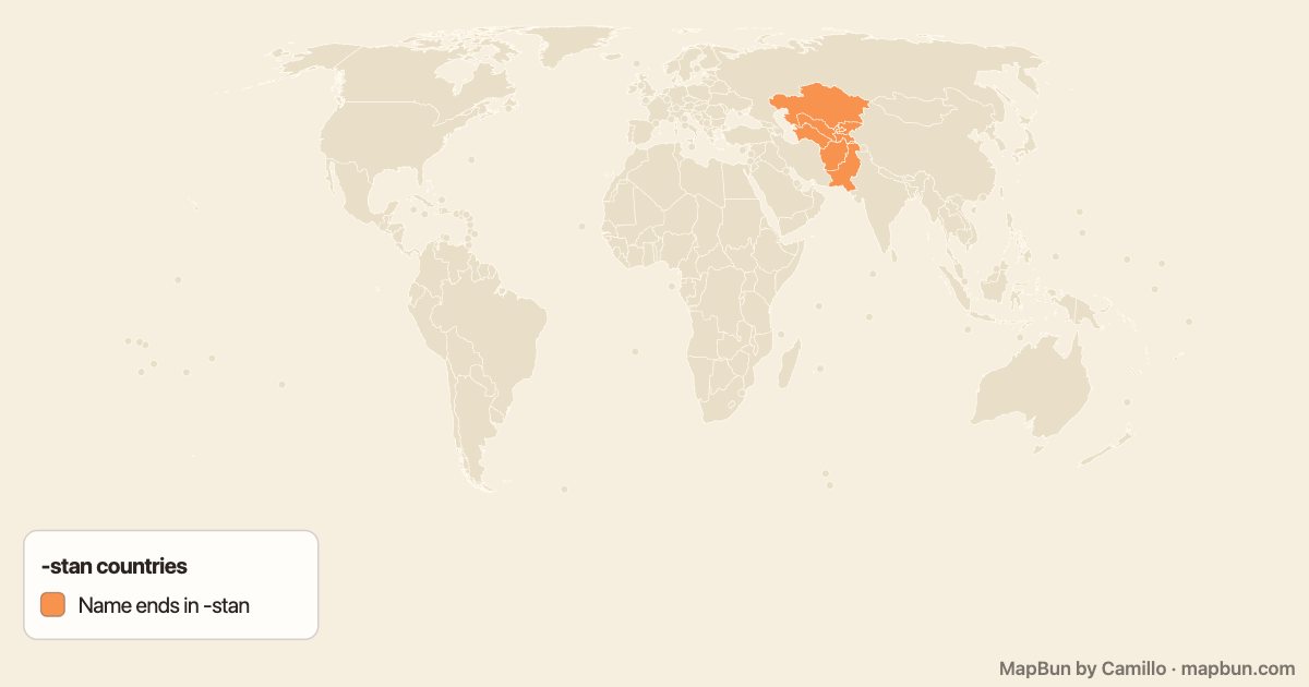 The “-stan” countries