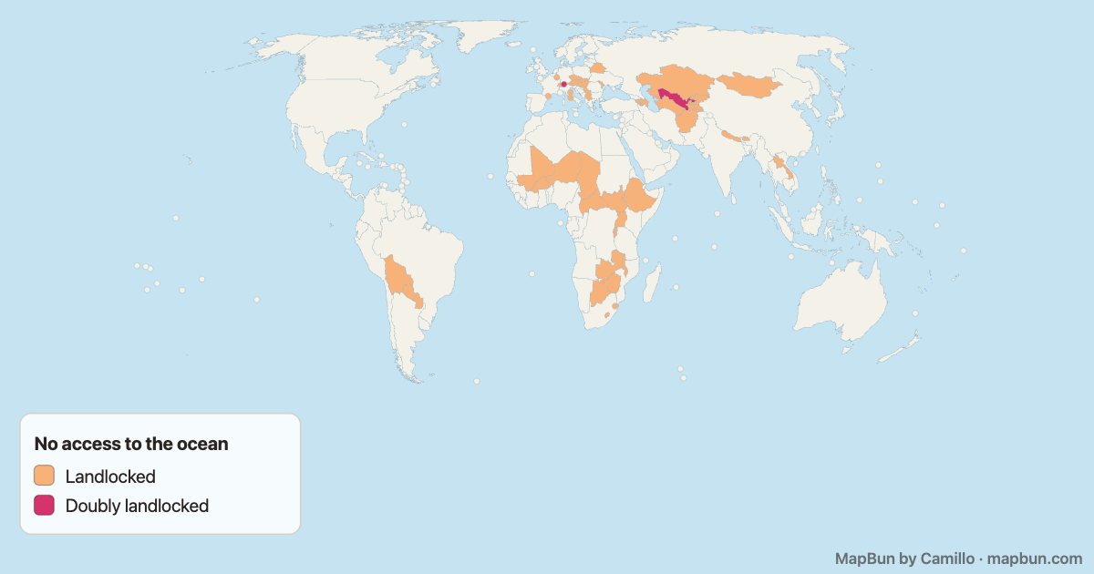 Landlocked countries of the world