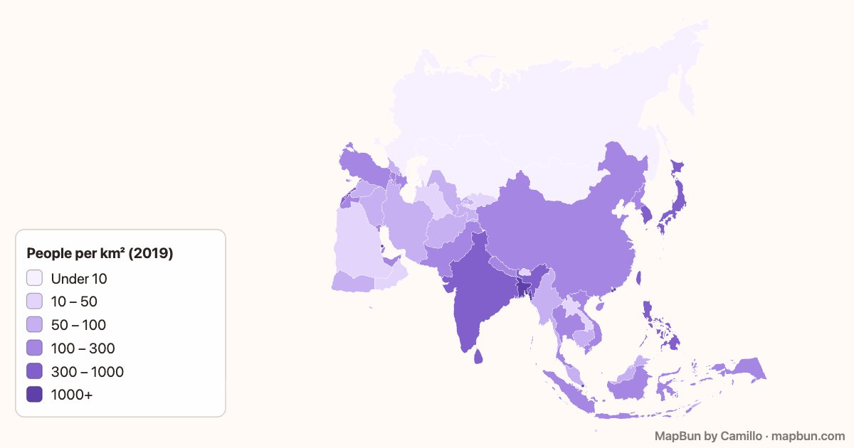 Asia: population density