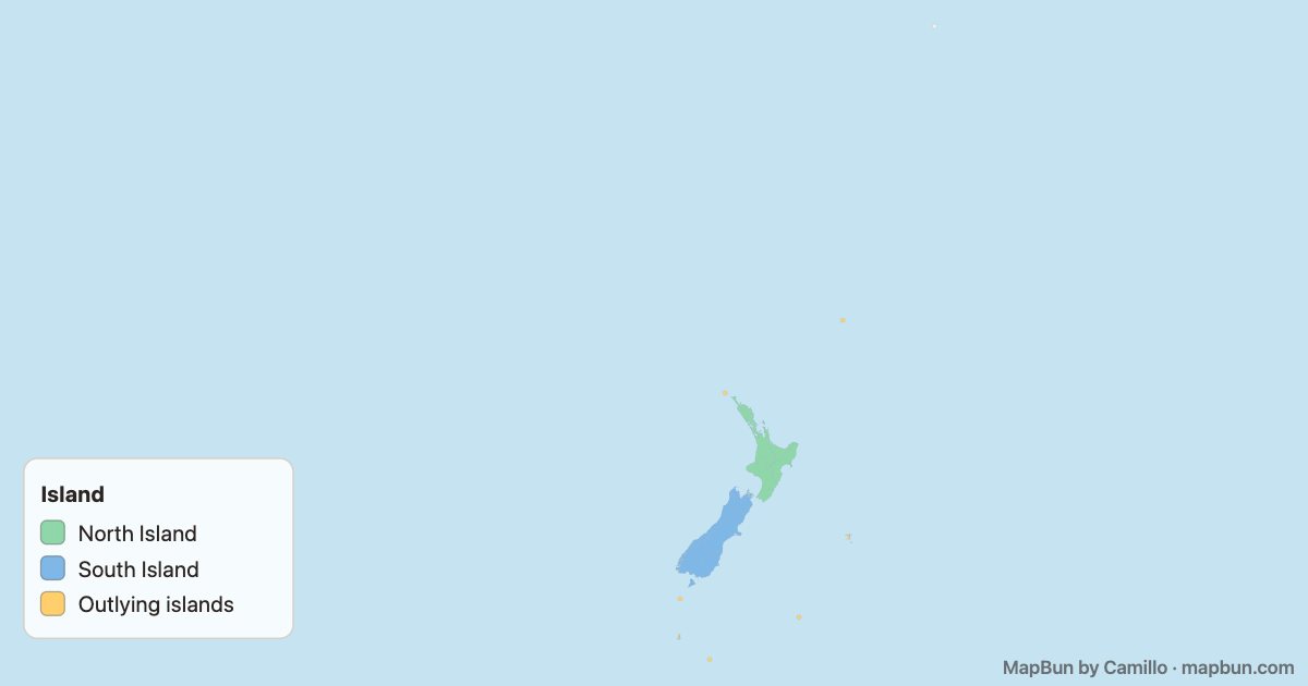 The islands of New Zealand